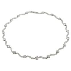 Collier Maille fantaisie Or blanc Diamant