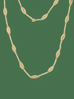 Collier maille filigrane or jaune