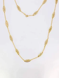 Collier maille filigrane or jaune