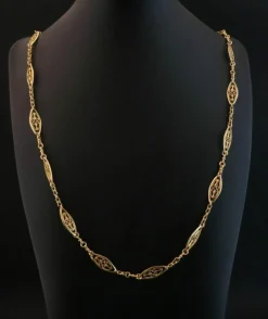 Collier Maille Filigrane en Or Jaune
