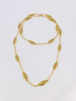Collier maille filigrane or jaune
