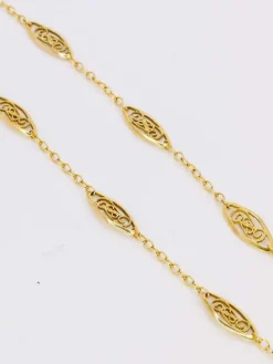 Collier maille filigrane or jaune