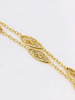 Collier maille filigrane or jaune