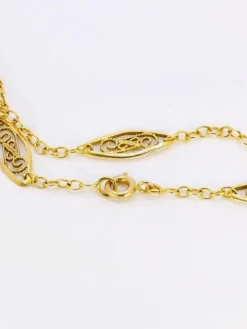 Collier maille filigrane or jaune