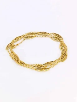 Collier maille filigrane or jaune