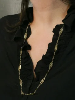 Collier maille filigrane or jaune