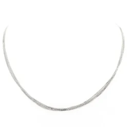 Collier Maille forçat Or blanc