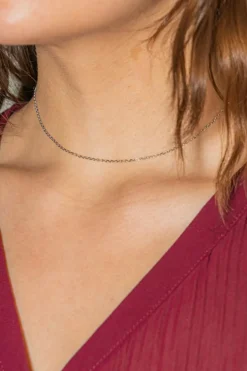 Collier Maille forçat Or blanc
