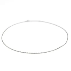 Collier Maille forçat Or blanc