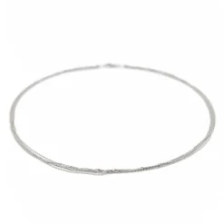 Collier Maille forçat Or blanc