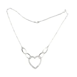 Collier maille forçat, or et diamants