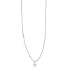 Collier maille forçat or gris et diamant
