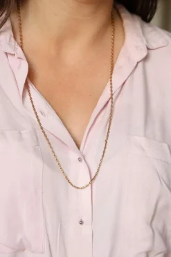 Collier Maille forçat Or rose