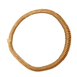 Collier maille gourmette en or