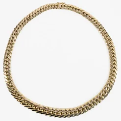 Collier maille gourmette en or jaune d'occasion