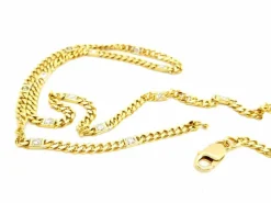 Collier Maille gourmette Or jaune Diamant