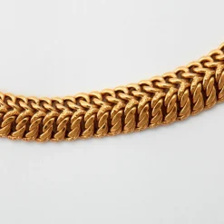 Collier maille gourmette en or
