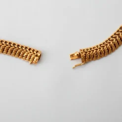 Collier maille gourmette en or
