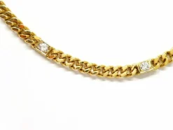 Collier Maille gourmette Or jaune Diamant