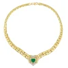 Collier Maille haricot Or jaune Emeraude, Diamant