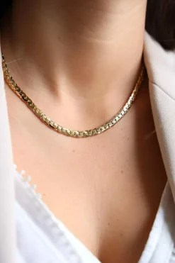 Collier Maille haricot Or jaune Diamant