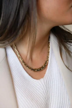Collier Maille haricot Or jaune