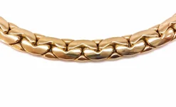 COLLIER MAILLE HARICOT OR JAUNE