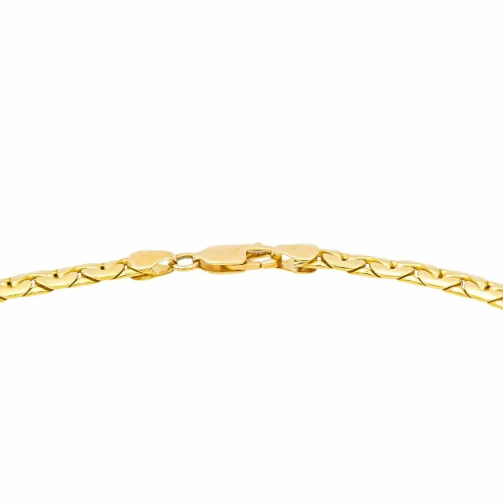 Collier Maille haricot Or jaune Emeraude, Diamant