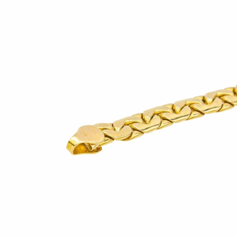 Collier Maille haricot Or jaune Emeraude, Diamant