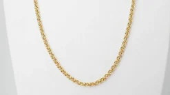 Collier maille jaseron en or jaune