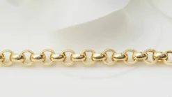 Collier maille jaseron en or jaune