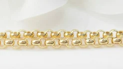 Collier maille jaseron en or jaune