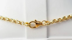 Collier maille jaseron en or jaune