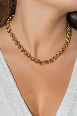 Collier maille jaseron Or jaune