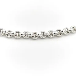 Collier Maille Jaseron Or blanc