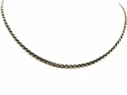Collier Maille jaseron Or blanc
