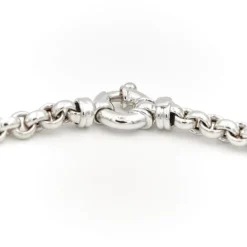 Collier Maille Jaseron Or blanc