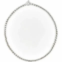 Collier Maille Jaseron Or blanc