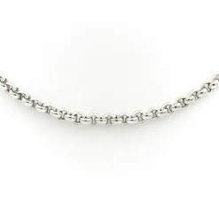 Collier Maille Jaseron Or blanc