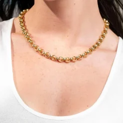 Collier Maille jaseron Or jaune