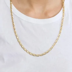 Collier maille marine en or jaune