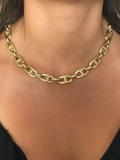 Collier Maille marine Or jaune