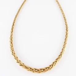 Collier maille palmier choker en or