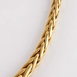 Collier maille palmier choker en or