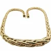 Collier maille palmier en or jaune