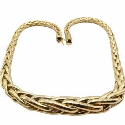 Collier maille palmier en or jaune