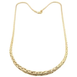 Collier maille palmier en or jaune