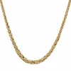 Collier maille palmier en chute or jaune