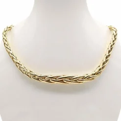Collier maille palmier en or jaune