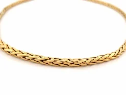 collier maille palmier en or jaune 18k 39 cm 13.8 gr en
